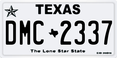 TX license plate DMC2337