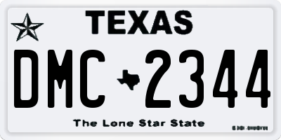 TX license plate DMC2344