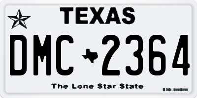 TX license plate DMC2364