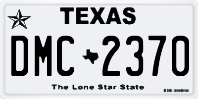 TX license plate DMC2370