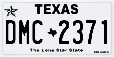 TX license plate DMC2371