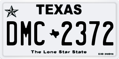 TX license plate DMC2372