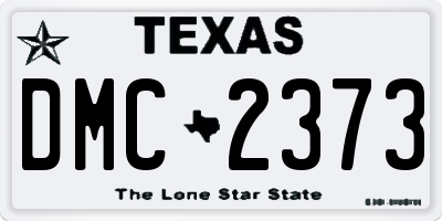 TX license plate DMC2373