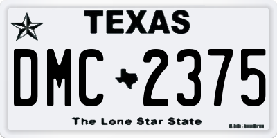 TX license plate DMC2375