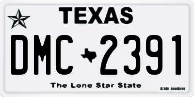 TX license plate DMC2391