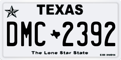 TX license plate DMC2392