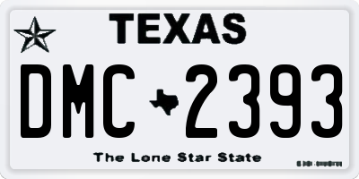 TX license plate DMC2393