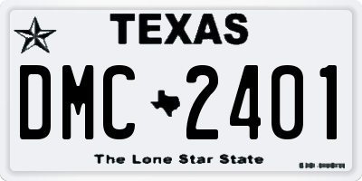 TX license plate DMC2401