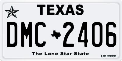 TX license plate DMC2406