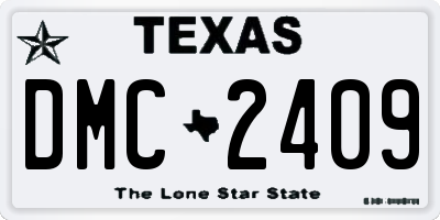 TX license plate DMC2409
