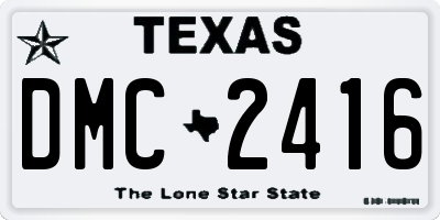 TX license plate DMC2416