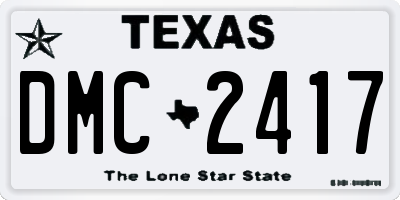 TX license plate DMC2417