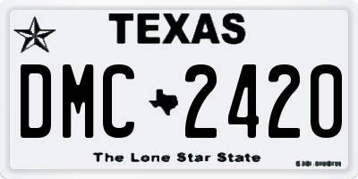 TX license plate DMC2420