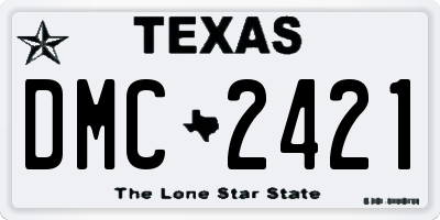 TX license plate DMC2421