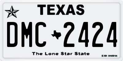 TX license plate DMC2424