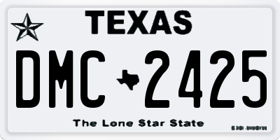 TX license plate DMC2425