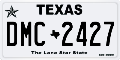 TX license plate DMC2427
