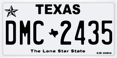 TX license plate DMC2435