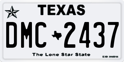 TX license plate DMC2437