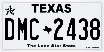 TX license plate DMC2438