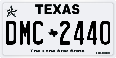 TX license plate DMC2440