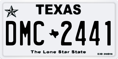 TX license plate DMC2441