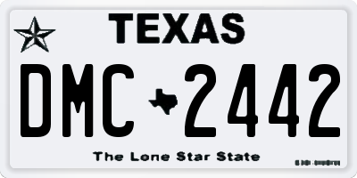 TX license plate DMC2442