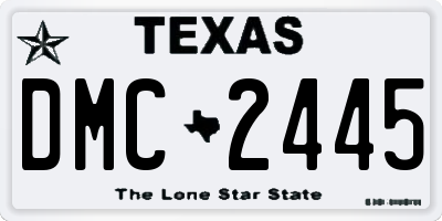 TX license plate DMC2445