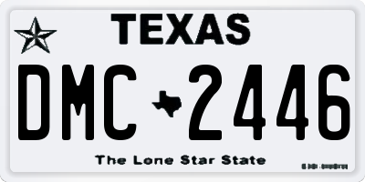 TX license plate DMC2446