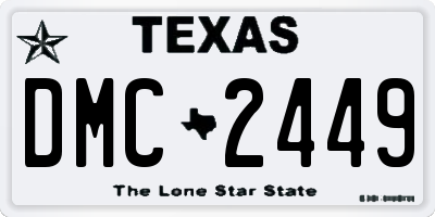 TX license plate DMC2449