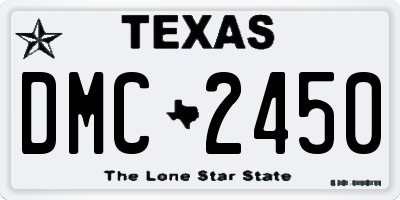 TX license plate DMC2450