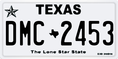 TX license plate DMC2453