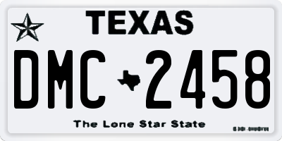 TX license plate DMC2458
