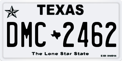 TX license plate DMC2462