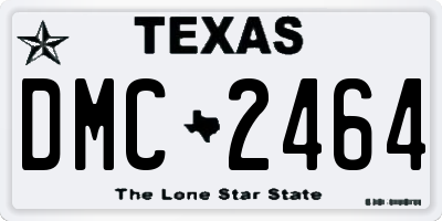 TX license plate DMC2464