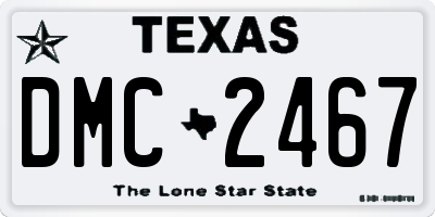 TX license plate DMC2467