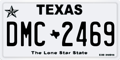 TX license plate DMC2469