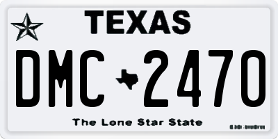 TX license plate DMC2470