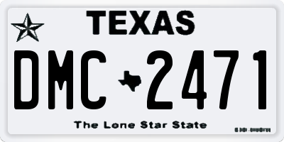 TX license plate DMC2471