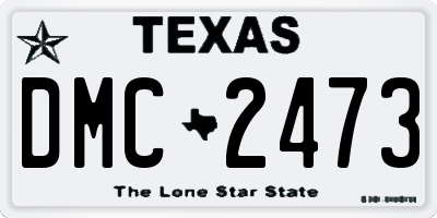 TX license plate DMC2473