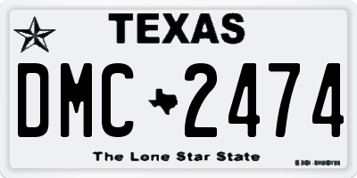 TX license plate DMC2474