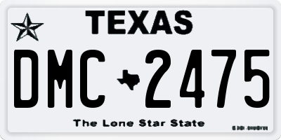 TX license plate DMC2475