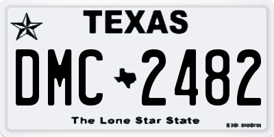 TX license plate DMC2482