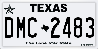TX license plate DMC2483