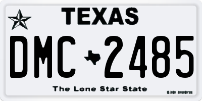TX license plate DMC2485