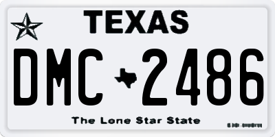 TX license plate DMC2486