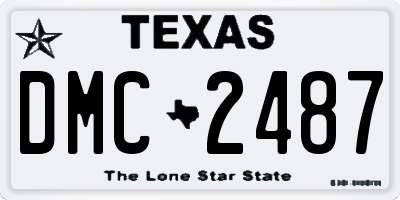TX license plate DMC2487