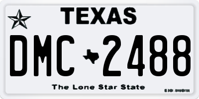 TX license plate DMC2488