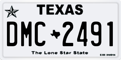 TX license plate DMC2491