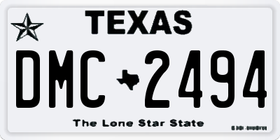 TX license plate DMC2494